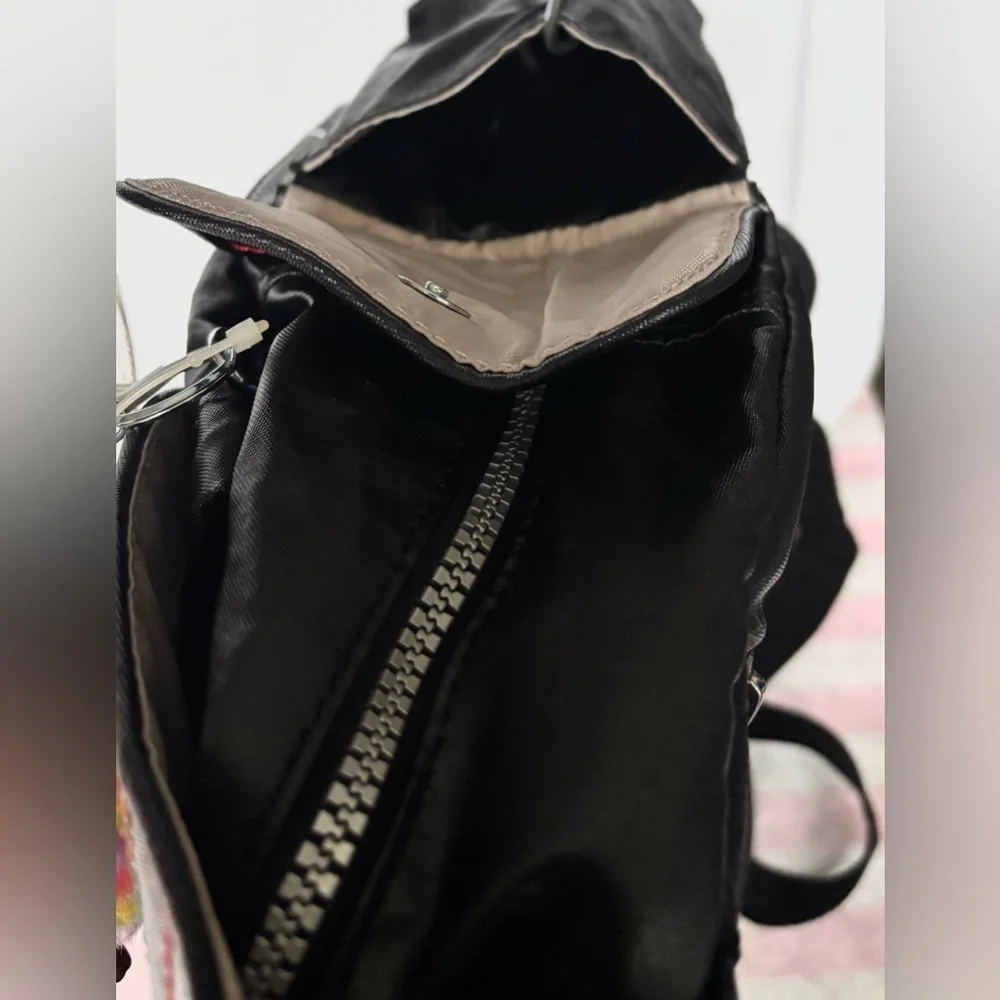 Kipling Rainbow Stitch Ravier DayPack Backpack in Black Style  BP4154 LQR NWT